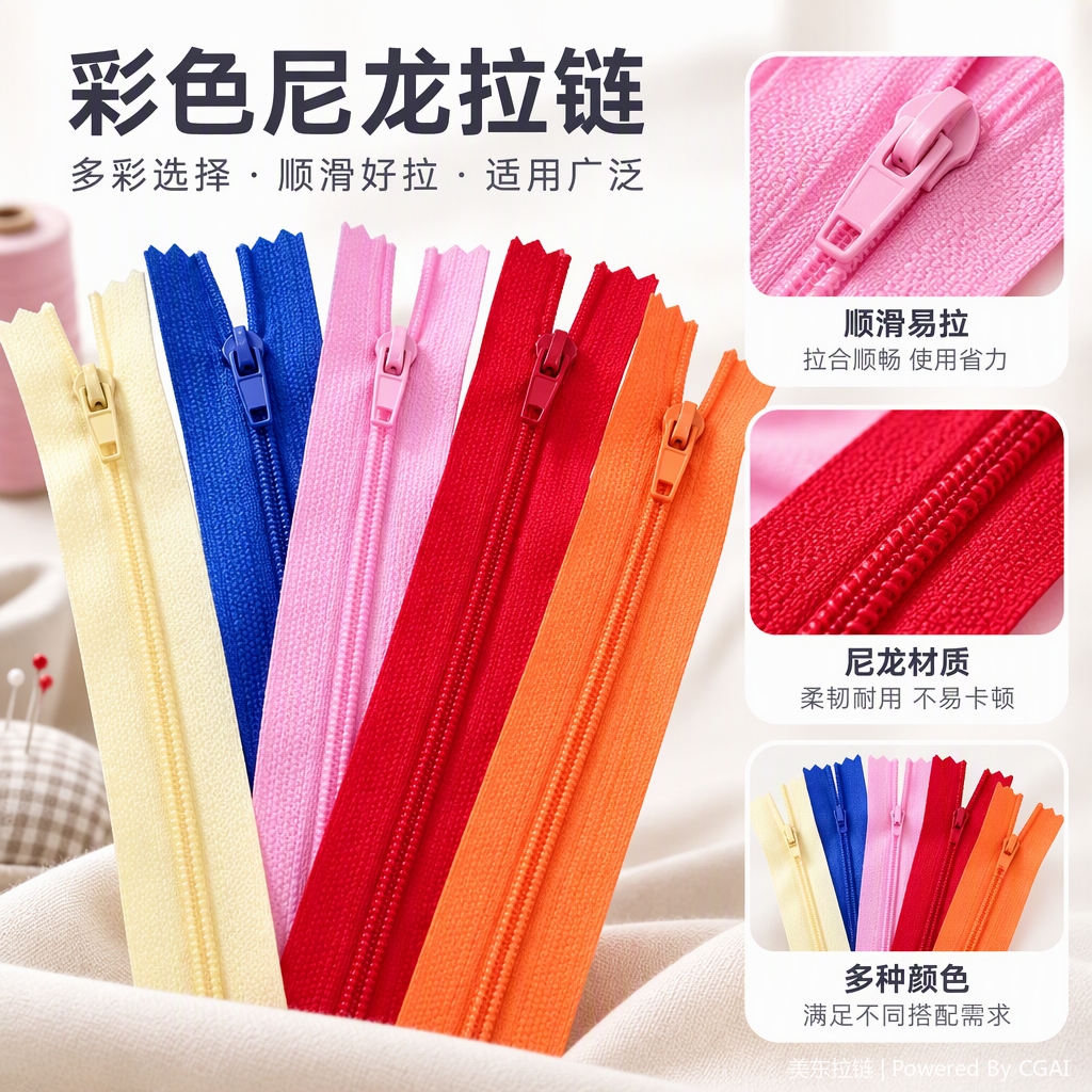 High-quality zipper leather accessories, wear-resistant and durable clothing and bag accessories, textile special accessories Application Scenario