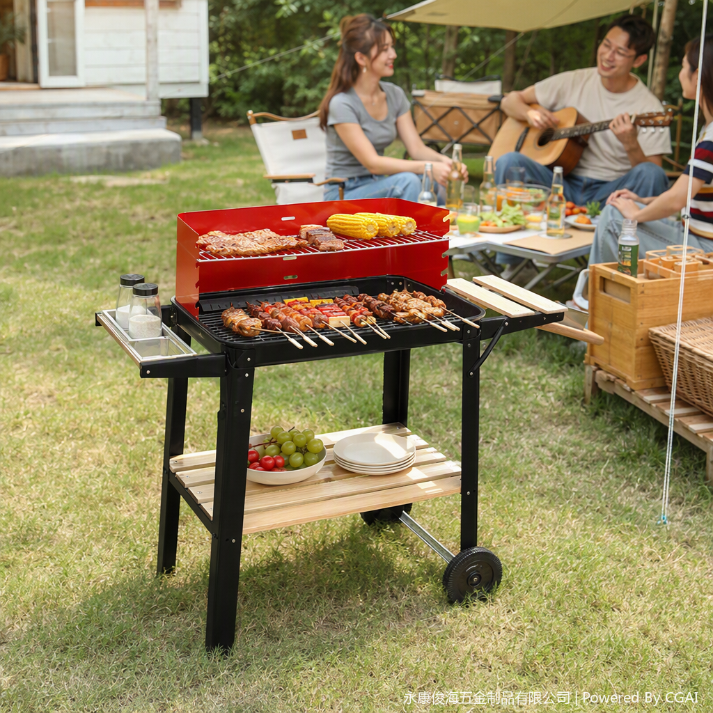 Multi-functional portable barbecue grill, barbecue net, outdoor barbecue supplies, household grill, skewer tools Multi-functional portable barbecue grill, barbecue net, outdoor barbecue supplies, household grill, skewer tools