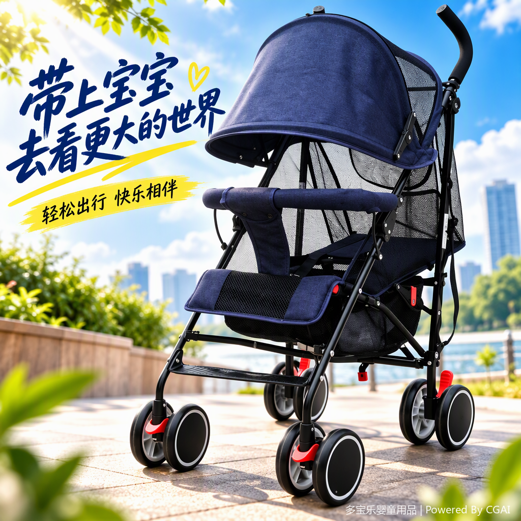 Lightweight folding baby strollers suitable for multiple scenarios, safety seats, baby carriers, cribs and strollers Application Scenario