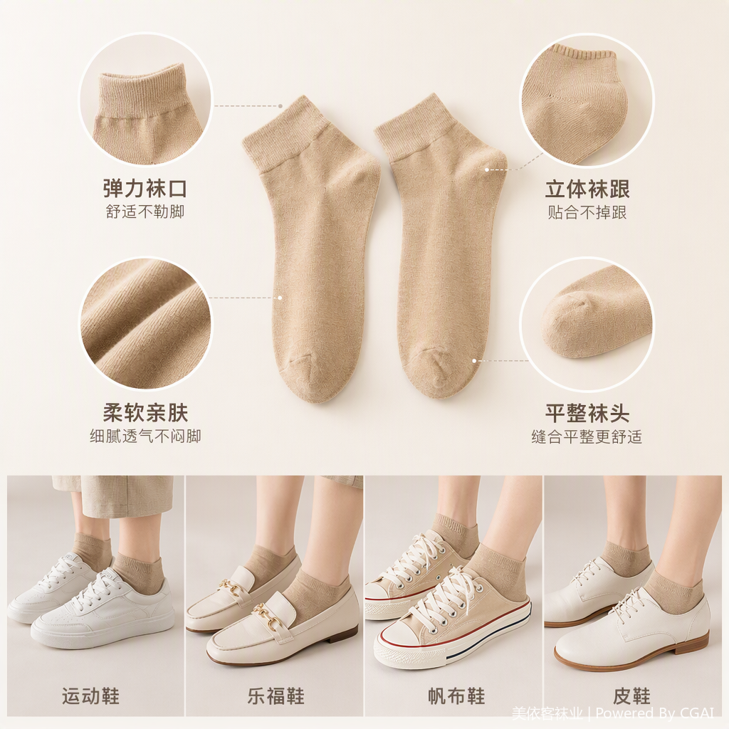 Cómodo stealth boat calcetines slim transpirable antideslizante calcetines de mujer deporte casual calcetines mujeres verano slim Specification image