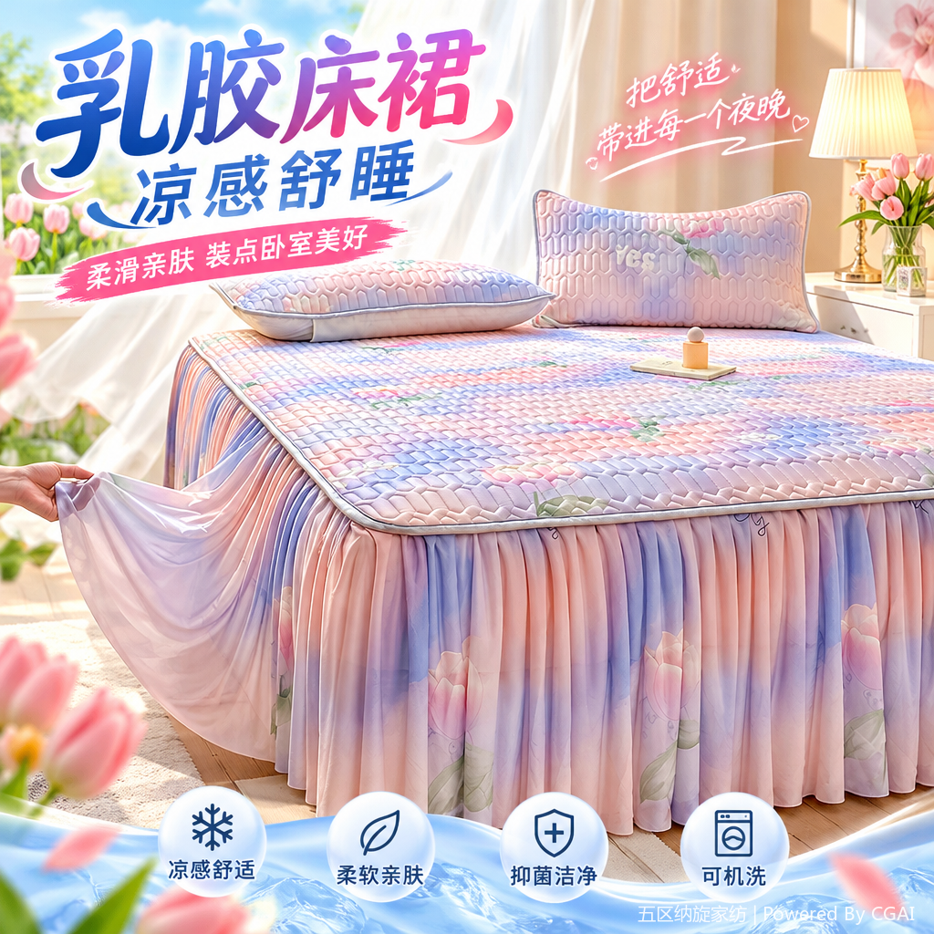 Natural latex mat is breathable, soft, cool in summer, moisture-proof and antibacterial. Single and double person MATS and mat sets are sold directly by the manufacturer Specification image