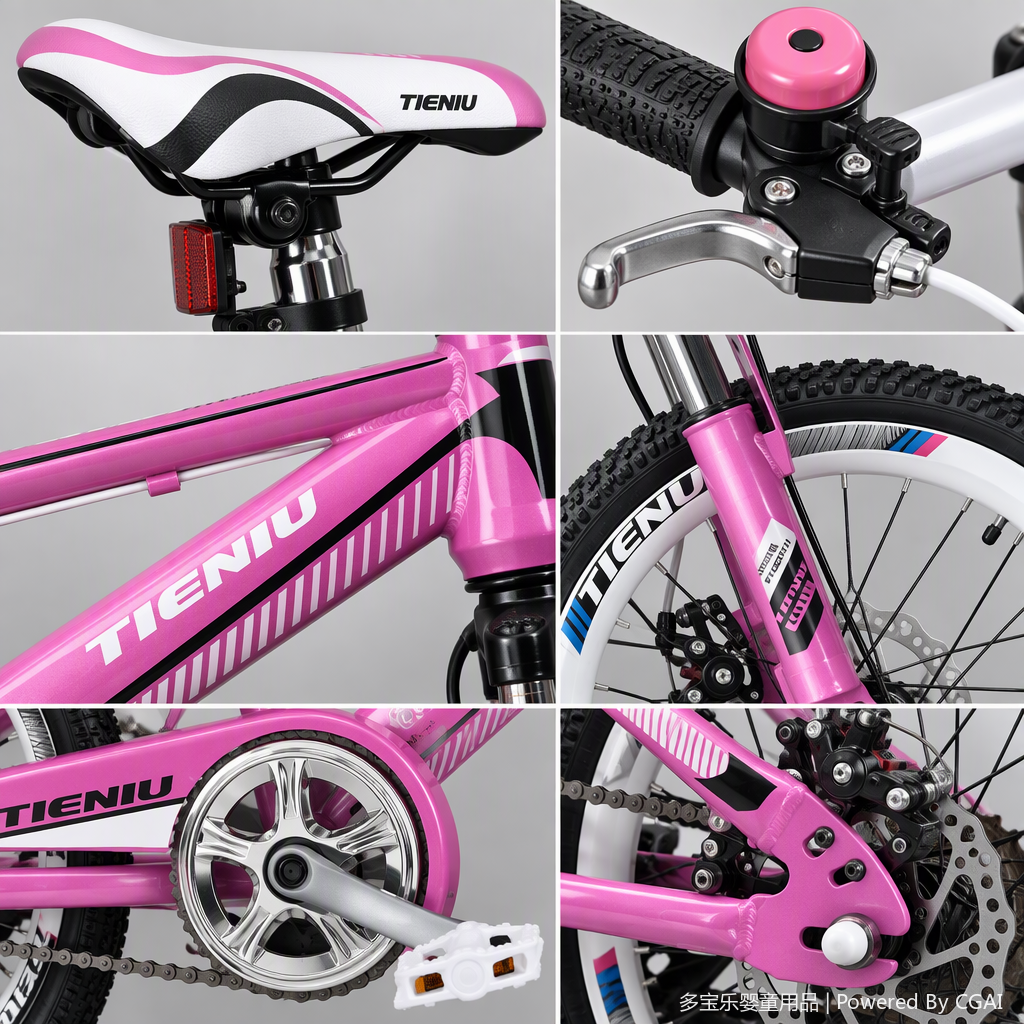 Children's cartoon color bicycle wheel sets, safe and durable cycling equipment, children's cycling supplies Item Picture