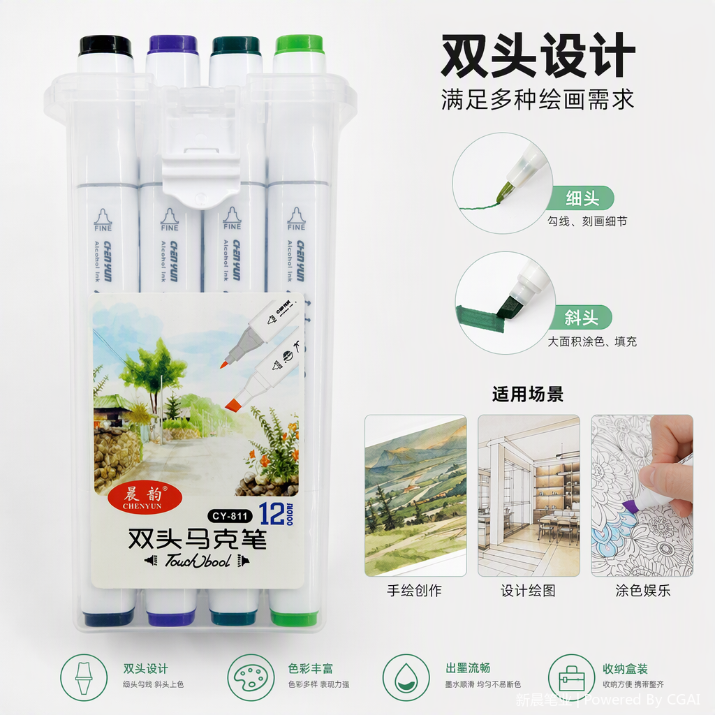 多功能办公文化书写工具多色笔学生用签字笔办公用品创意文具