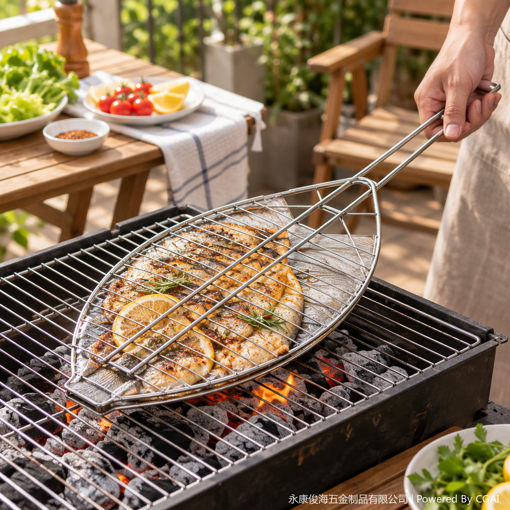 Multi-functional portable barbecue grill, grilling net, outdoor barbecue tools, essential for family gatherings, barbecue grills, barbecue supplies Specification image