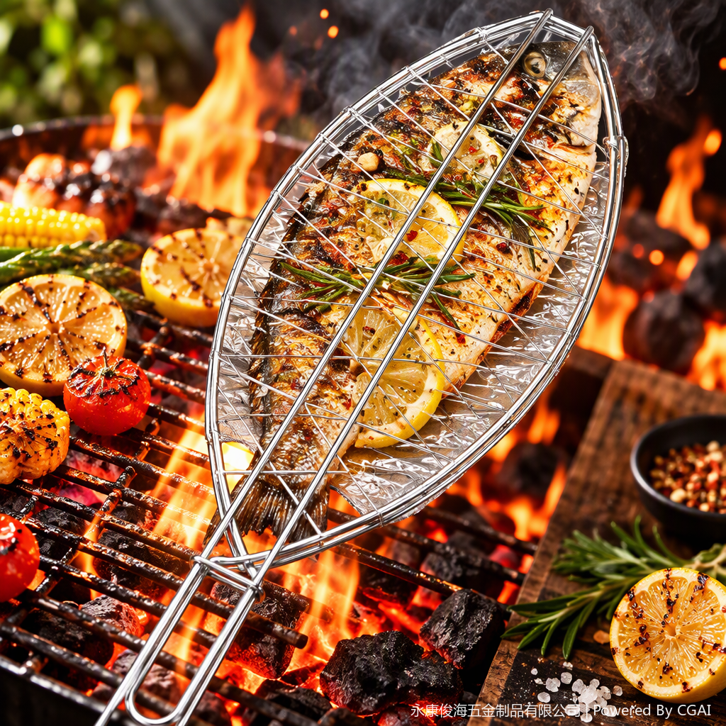 Multi-functional portable barbecue grill, grilling net, outdoor barbecue tools, essential for family gatherings, barbecue grills, barbecue supplies Application Scenario