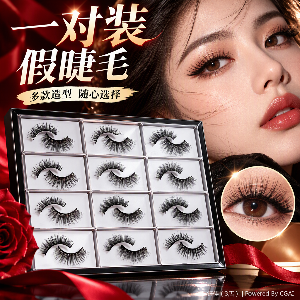 Natural thick false eyelashes, long-lasting anti-smudging, professional beauty tools, easily create charming eye makeup Application Scenario