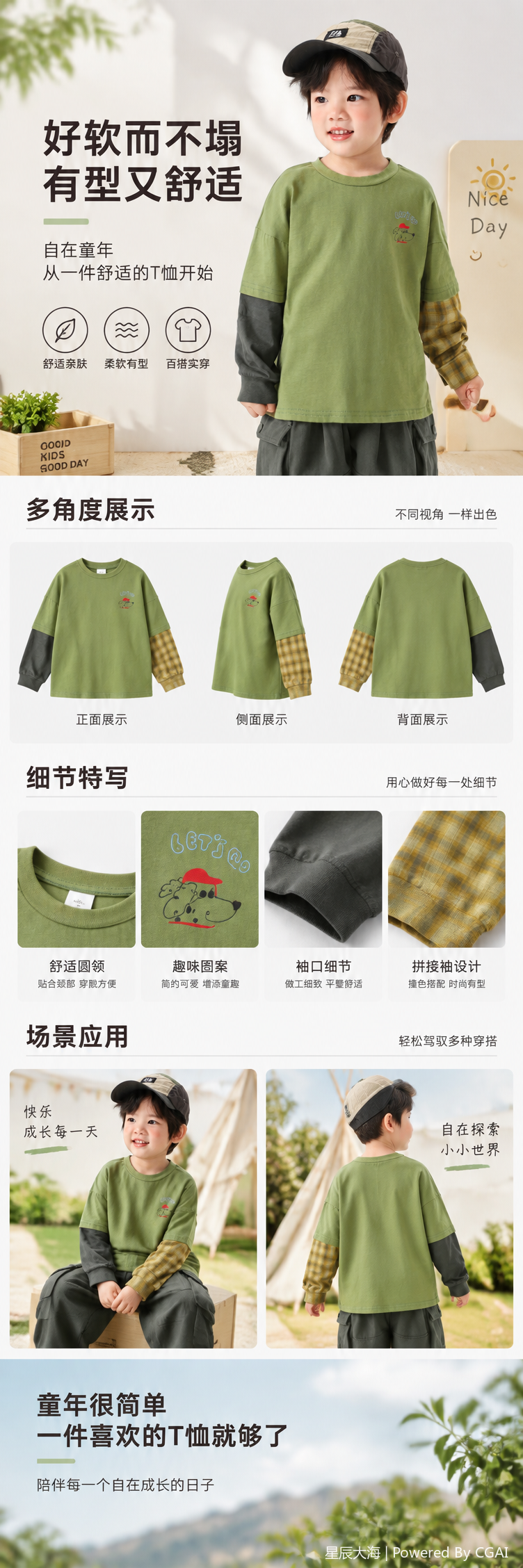 Lindo dibujo animado estampado niños niños niñas algodón manga corta camiseta niños verano casual versátil camiseta para niños pic 1