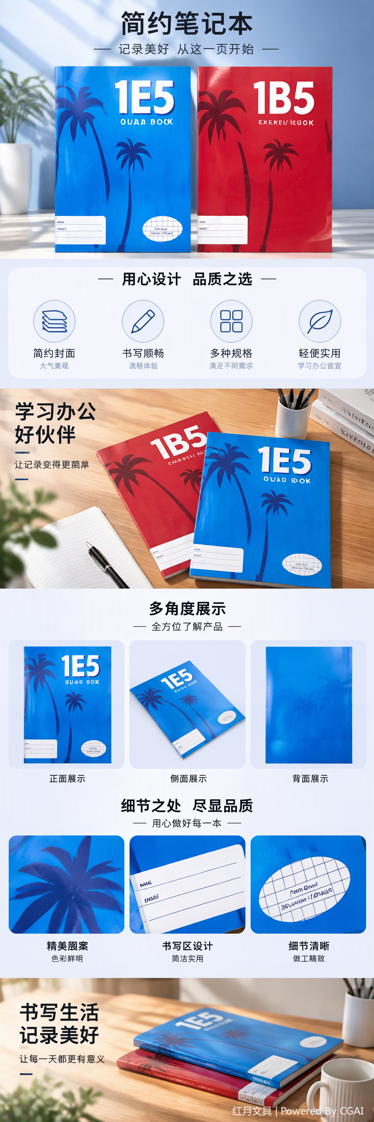 Multi-functional office cultural paper products, notebook, note-taking notebook, portable notebook for students, business meeting writing notebook pic 1