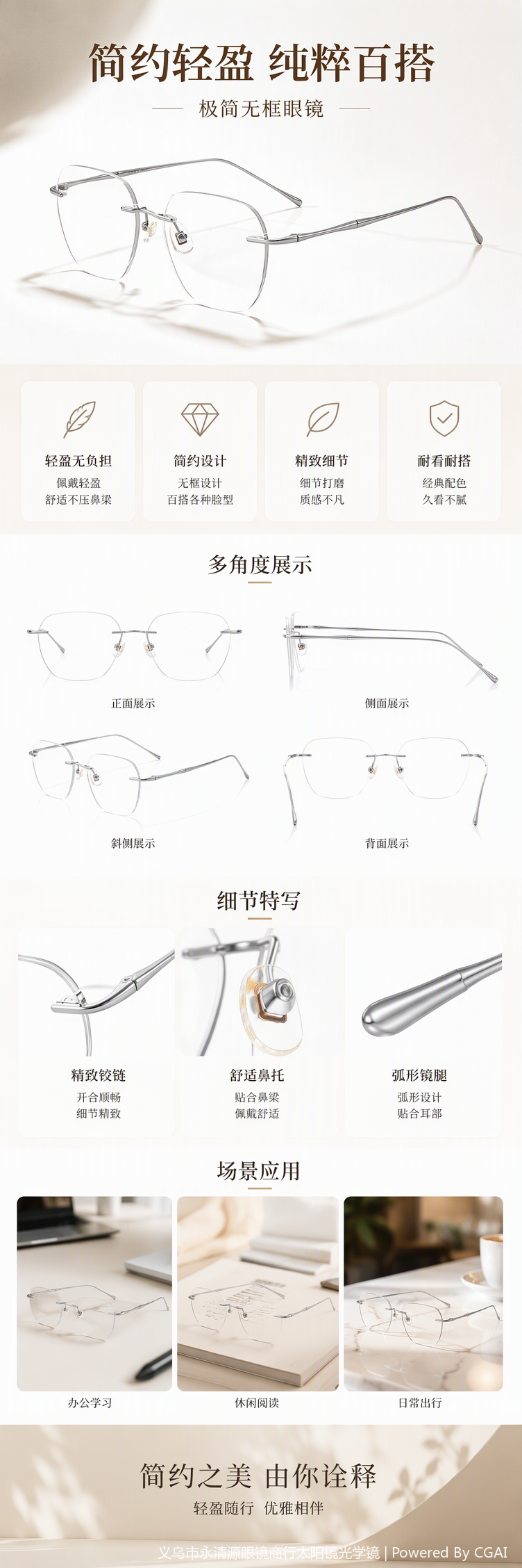 Moda ligera montura gafas unisex hd anti-fatiga montura estilo de tendencia simple versátil montura de gafas pic 1