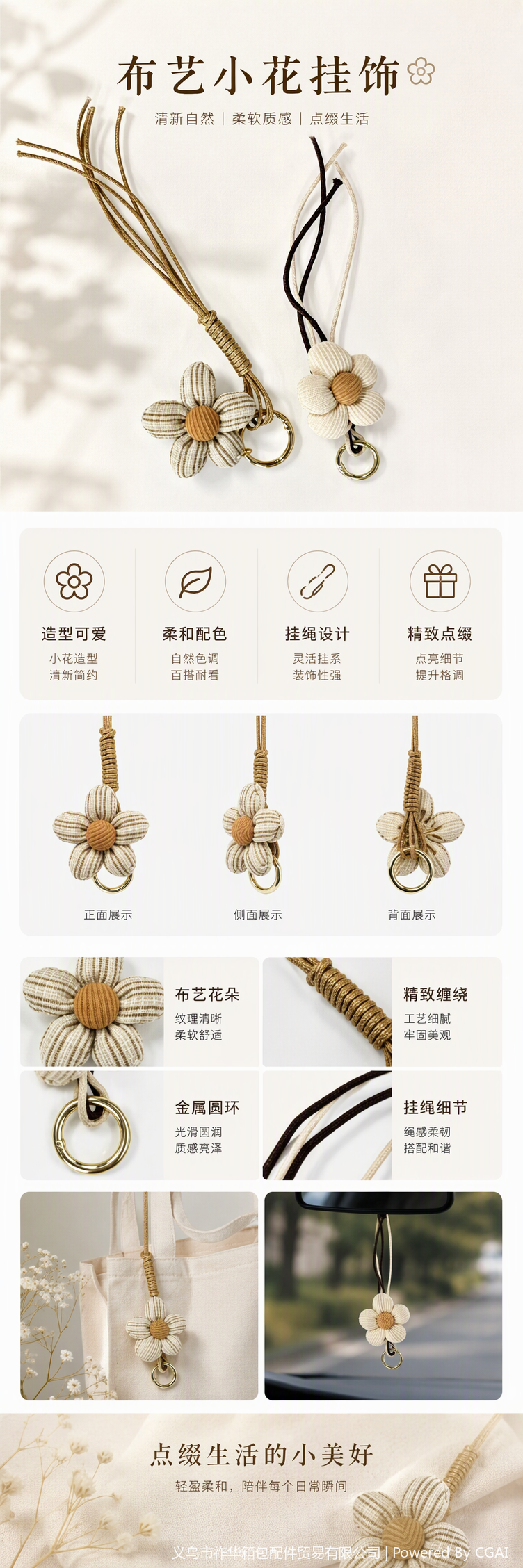 创意花朵造型挂饰时尚简约家居装饰挂件礼品送礼品装饰品详情1