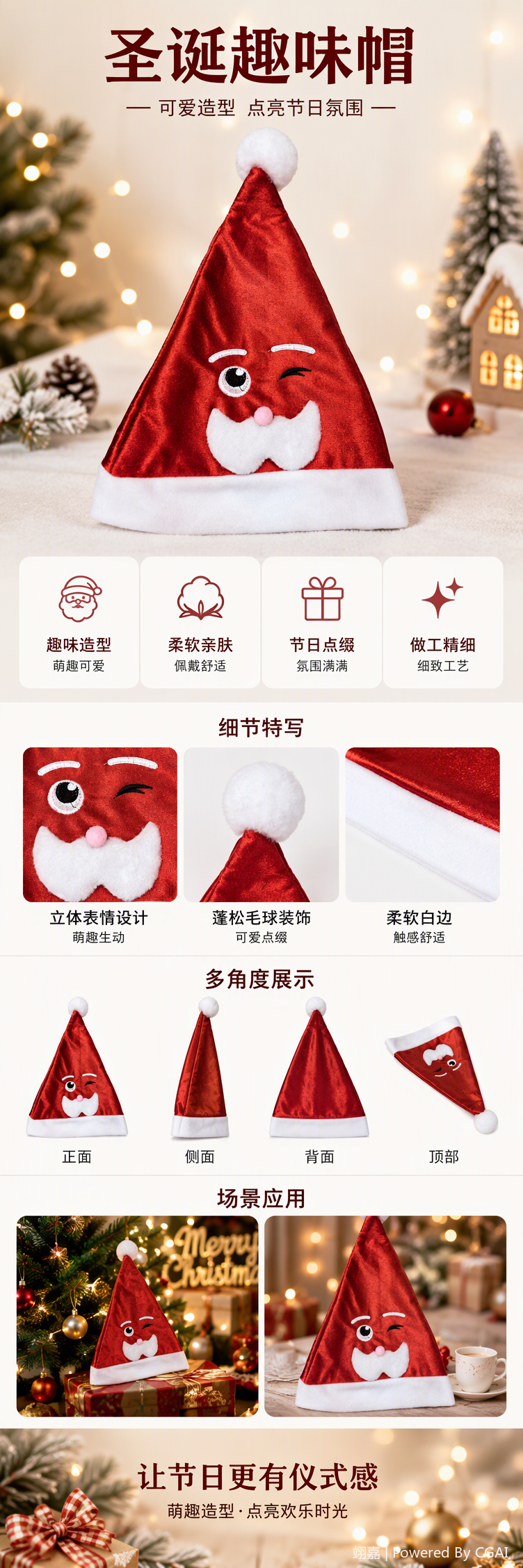 Office Christmas cultural decorations, festive atmosphere arrangement, Christmas supplies, creative decorative items, gift giving pic 1