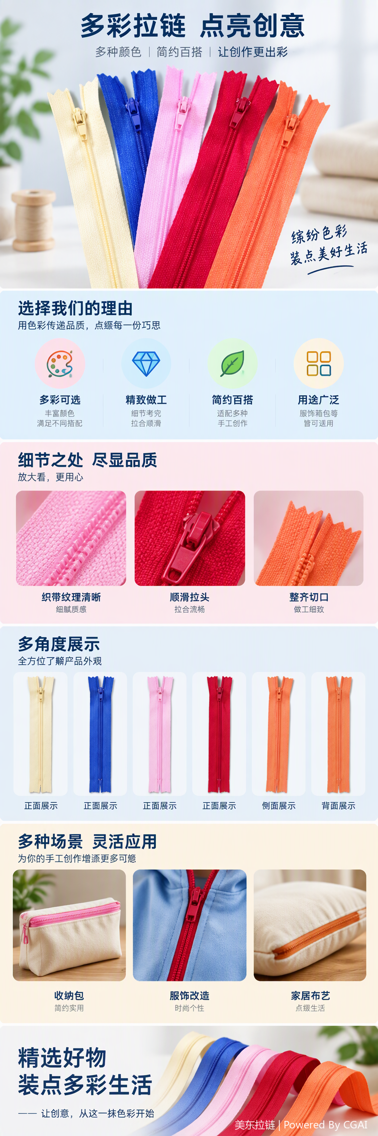 High-quality zipper leather accessories, wear-resistant and durable clothing and bag accessories, textile special accessories pic 1