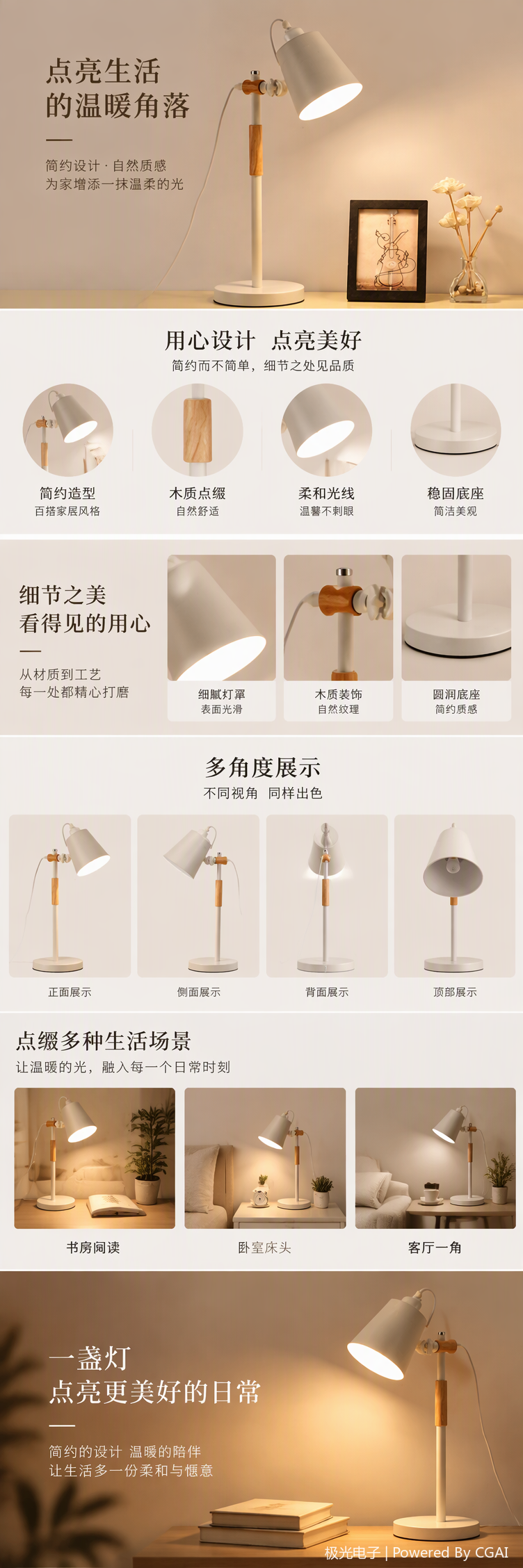 Eye-protecting study desk lamp, night lamp, lighting reading desk lamp, desk lamp, eye-protecting book lamp, student study room lighting fixtures pic 1