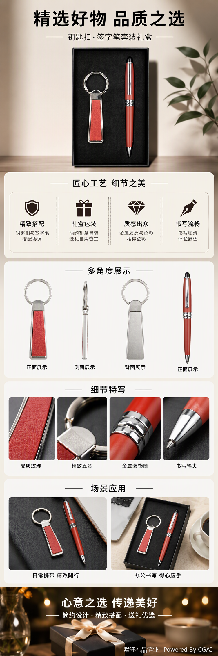 Exquisite business keychains, gift accessories, creative handicrafts, practical and excellent gifts pic 1