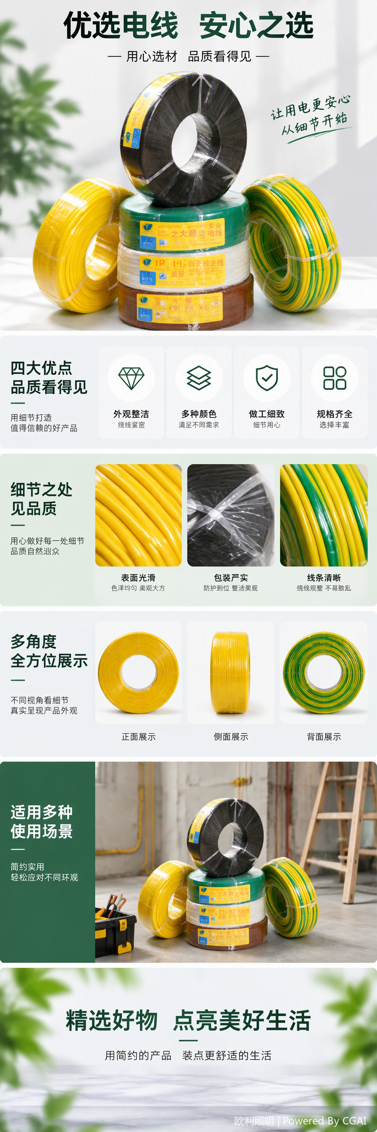 High-performance insulated wires for electrical and electronic use, household assembly line cables, safe and durable multi-core wires pic 1