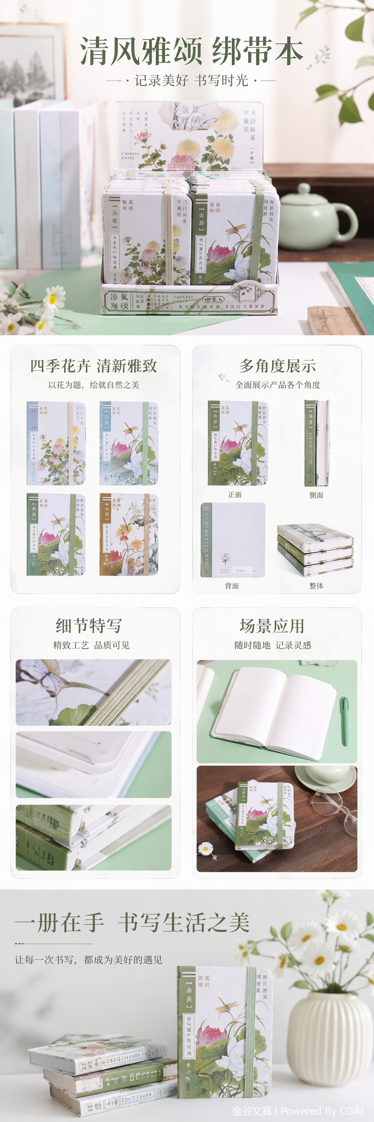 Multi-functional office cultural paper product notebook, student notebook, portable creative writing book pic 1