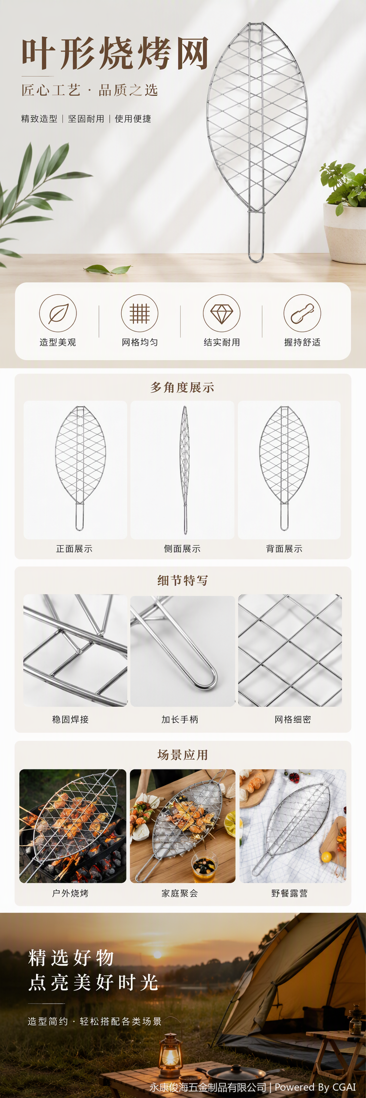 Multi-functional portable barbecue grill, grilling net, outdoor barbecue tools, essential for family gatherings, barbecue grills, barbecue supplies pic 1