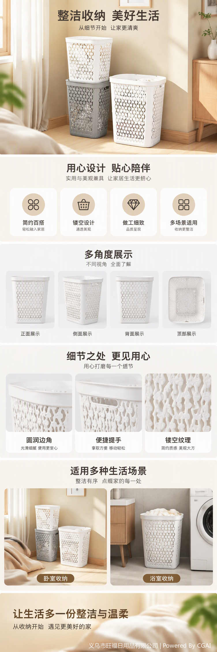 Doll storage, laundry detergent storage, trendy toy storage, daily necessities, plastic dirty clothes basket storage, storage basket, new style factory export wholesale pic 1