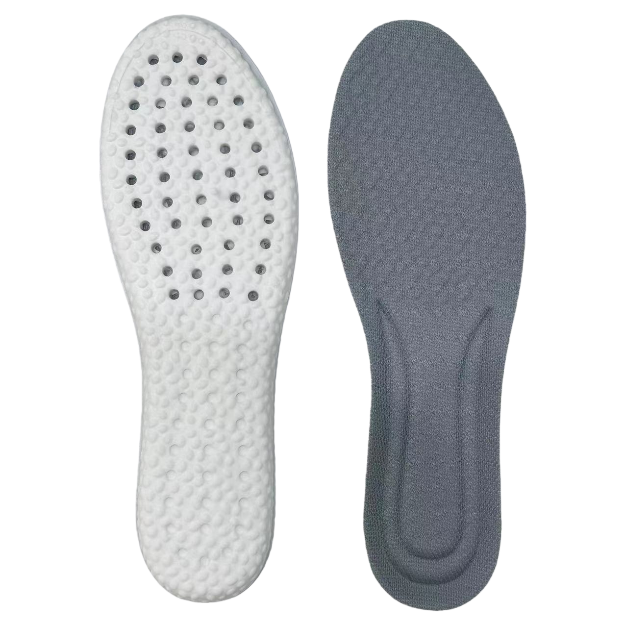 Breathable honeycomb white insoles, grey fabric comfortable and pressure-reducing sports and casual insoles, foot pads Item Picture