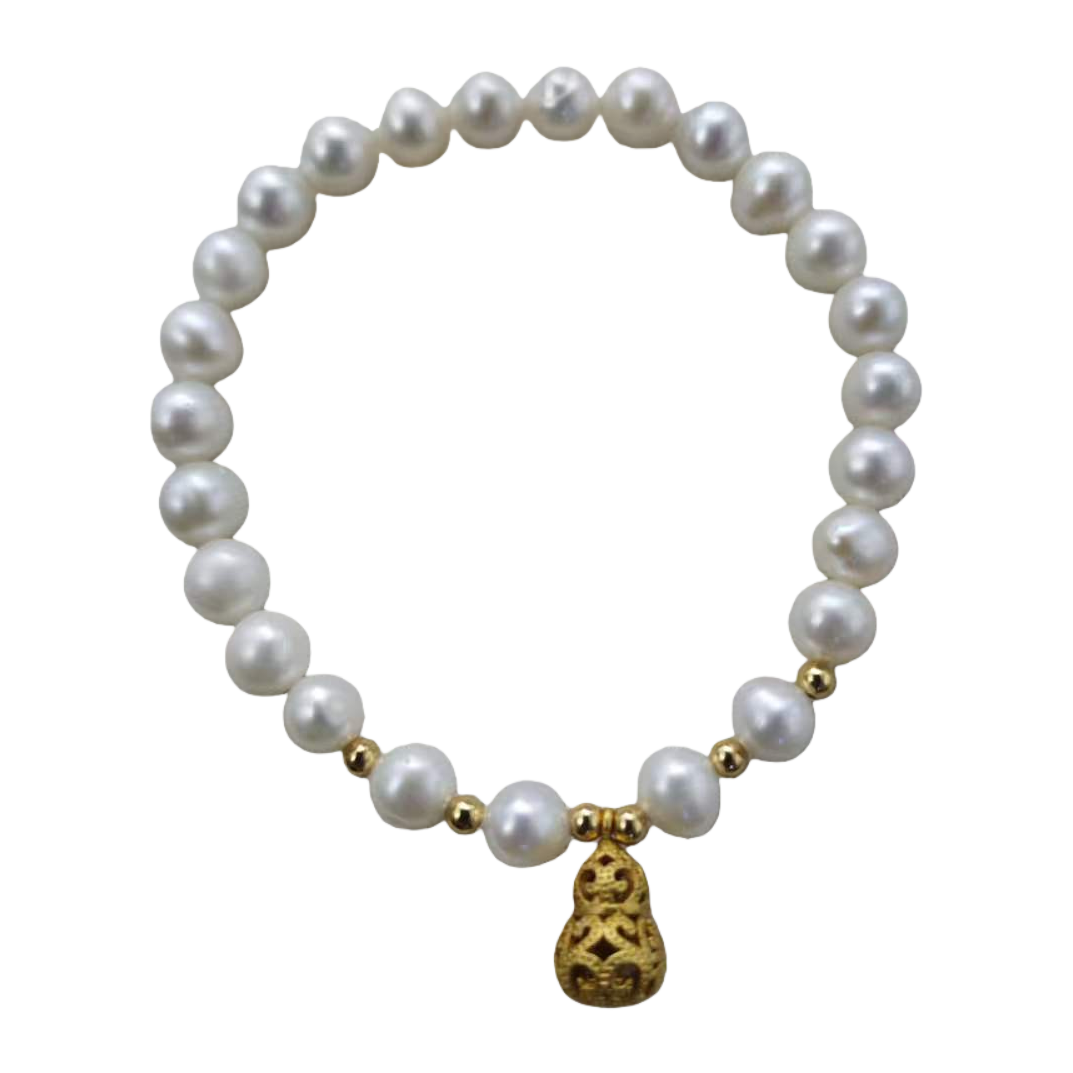 Natural freshwater pearl bracelet for girls in Korean style, simple and elegant, a versatile accessory for students and a trendy gift Item Picture