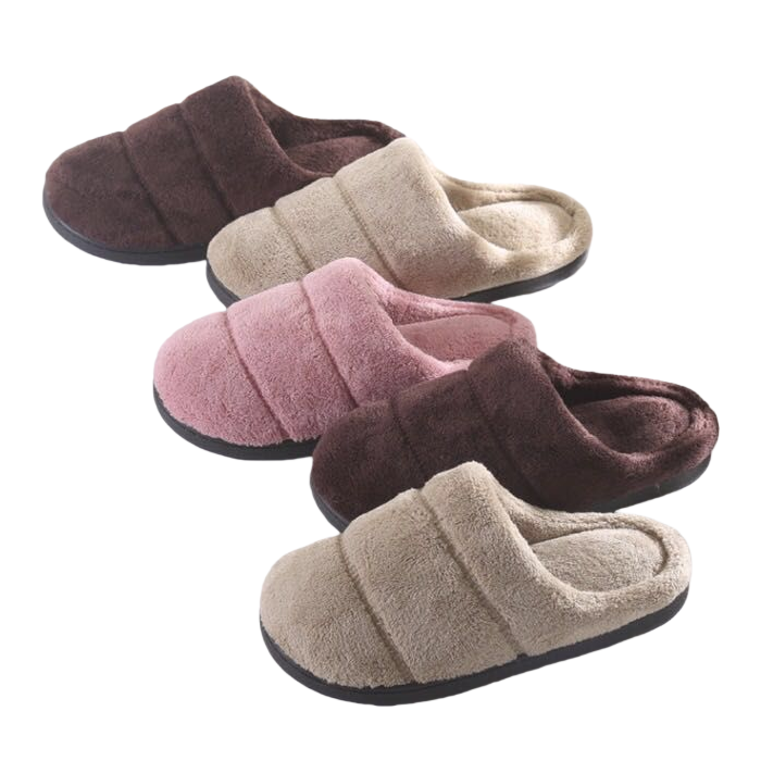 Comfortable and warm plush slippers, home shoes for men and women, anti-slip thick-soled, essential for indoor casual winter