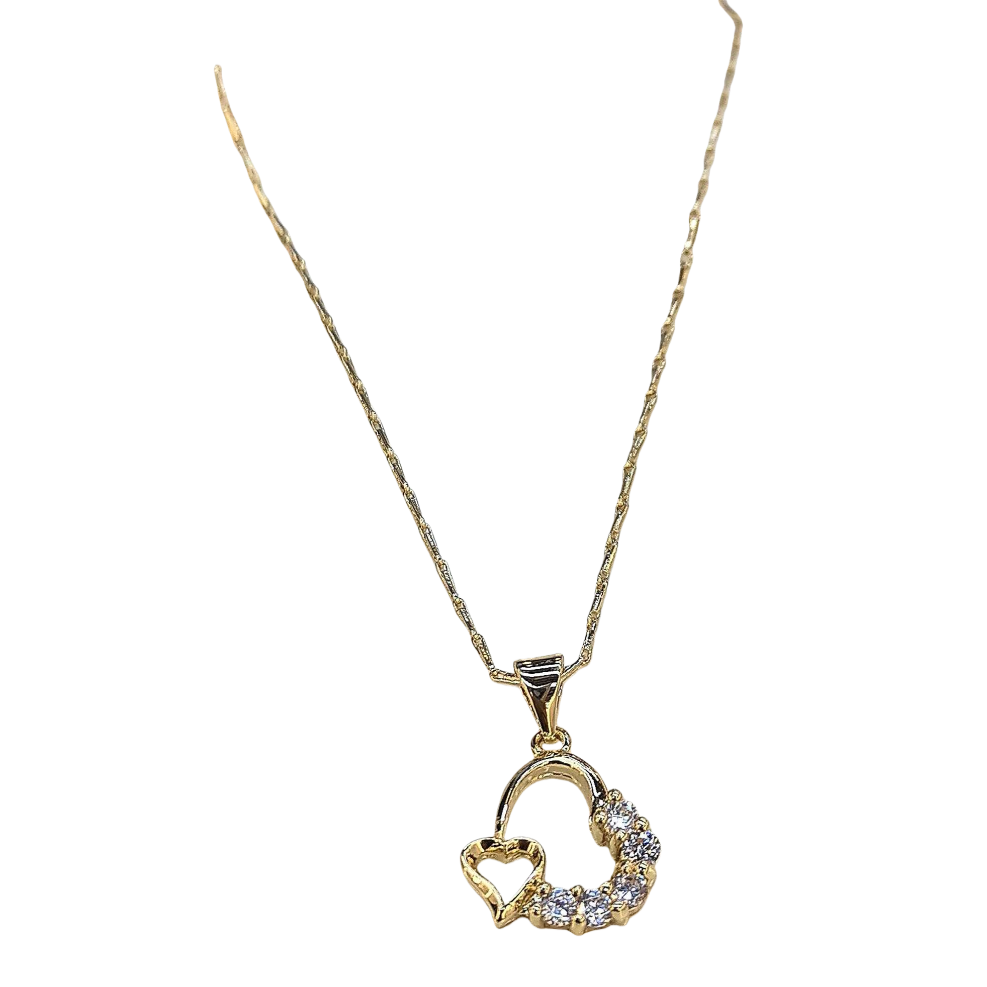 Moda oro corazón con diamantes colgante collar mujer versión coreana simple y versátil dar regalos joyería accesorios Item Picture
