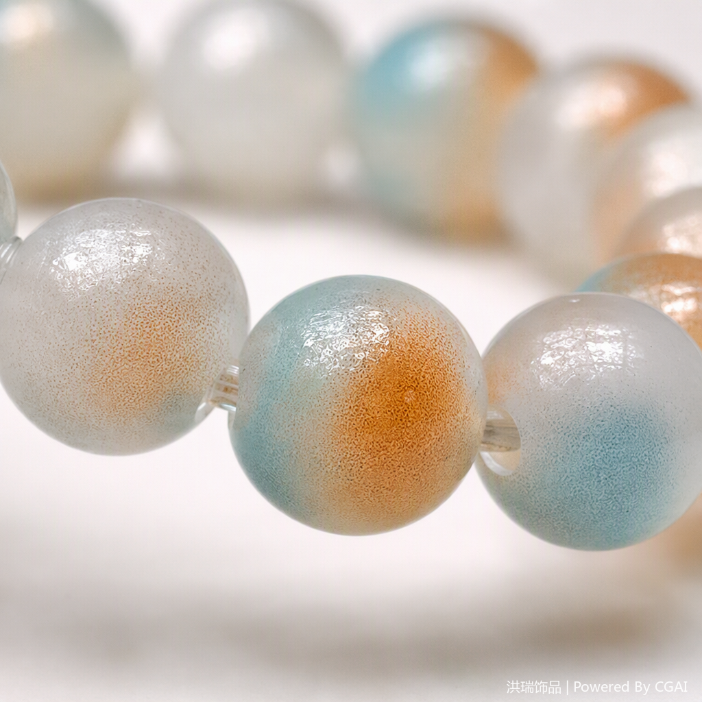 Trendy color gradient bead bracelet, fashionable and versatile, casual and individual bracelet accessory for girls Application Scenario