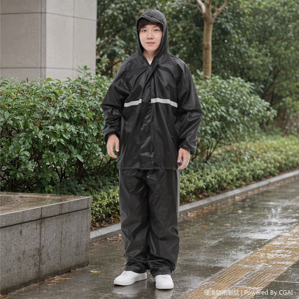 This multi-functional waterproof one-piece raincoat is suitable for outdoor travel, cycling, sun protection, breathability, lightness, durability and both men and women details Picture