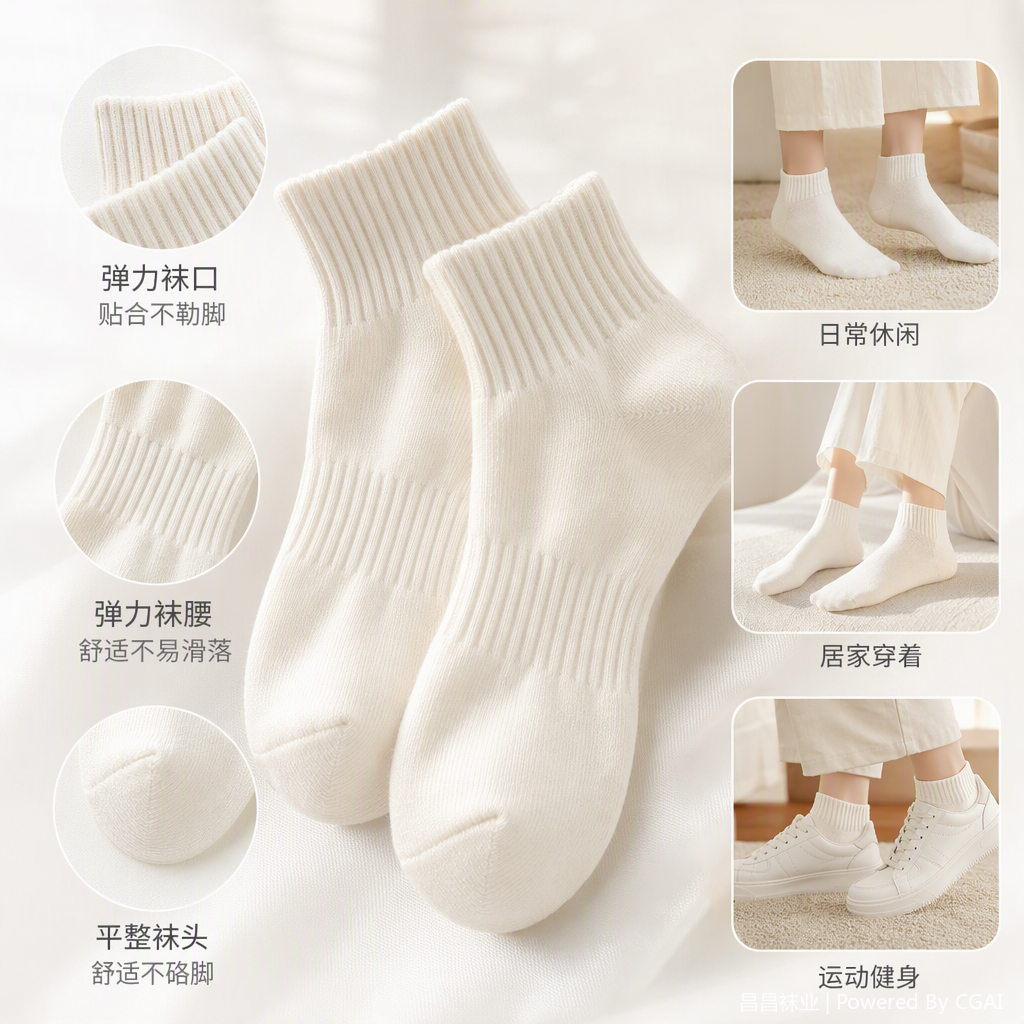 Comfortable invisible boat sock set, breathable, anti-slip and odor-resistant thin sports socks for women, versatile for summer details Picture