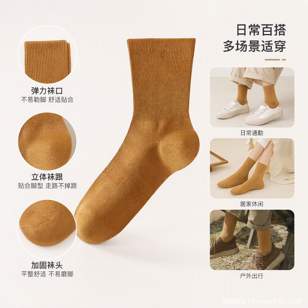 Colorful striped short casual sports socks for both men and women, trendy pile socks for sports and casual wear details Picture