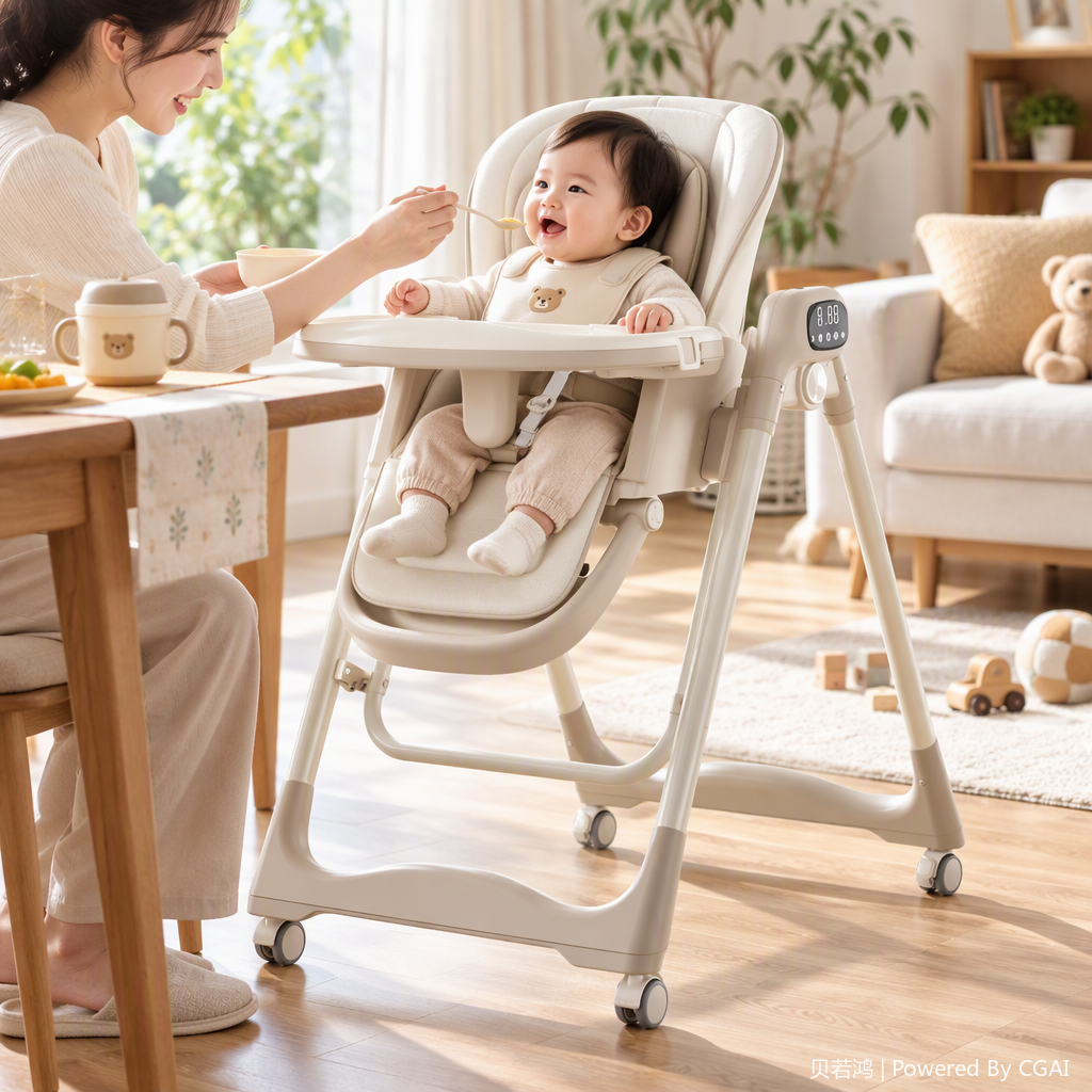 Multi-functional children's high chair, adjustable safety seat for babies, infant and toddler dining chair, children's seat, complementary food dining table chair Specification image