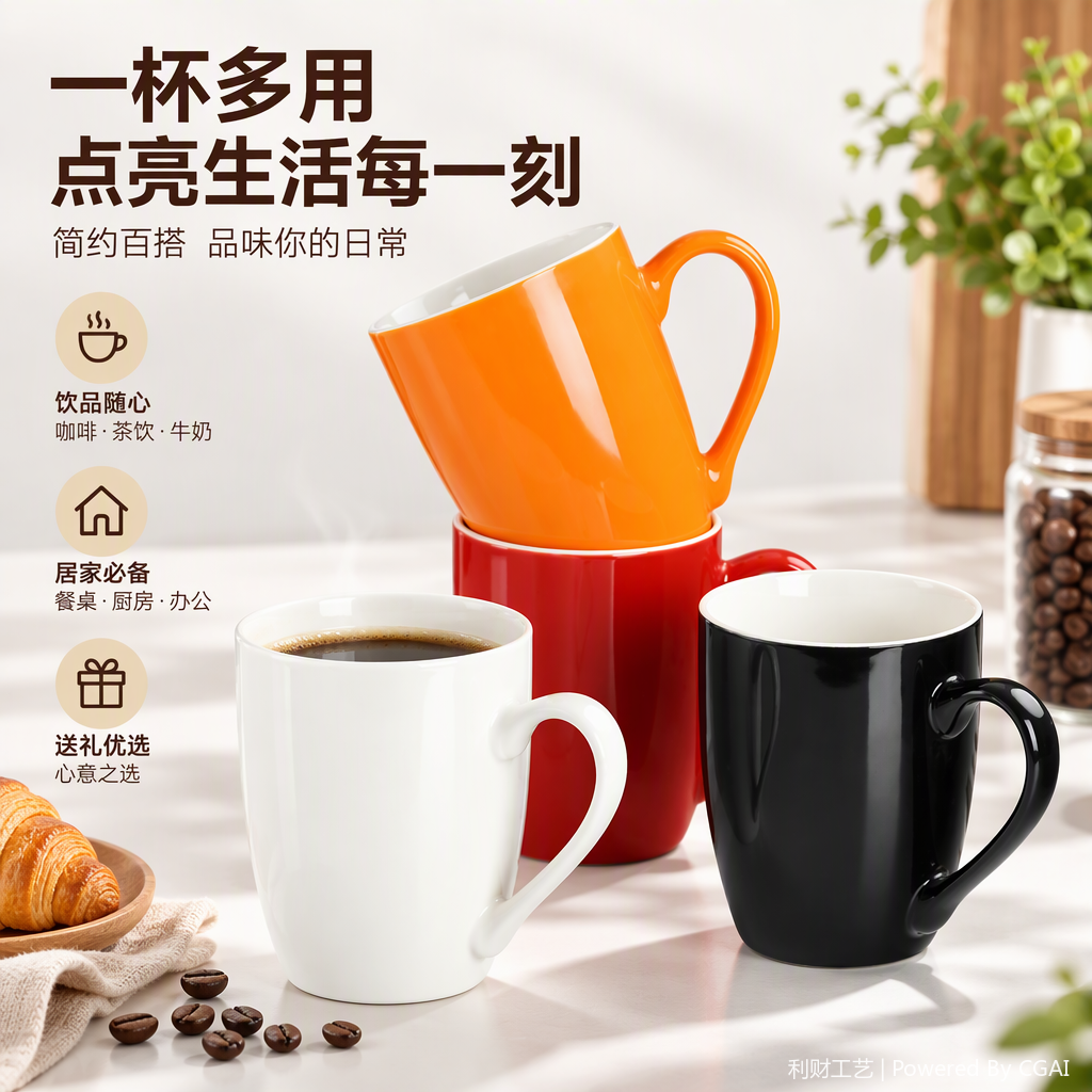 Taza de cerámica creativa hogar diario beber agua café y té juego simple moda oficina estudiante regalo Specification image