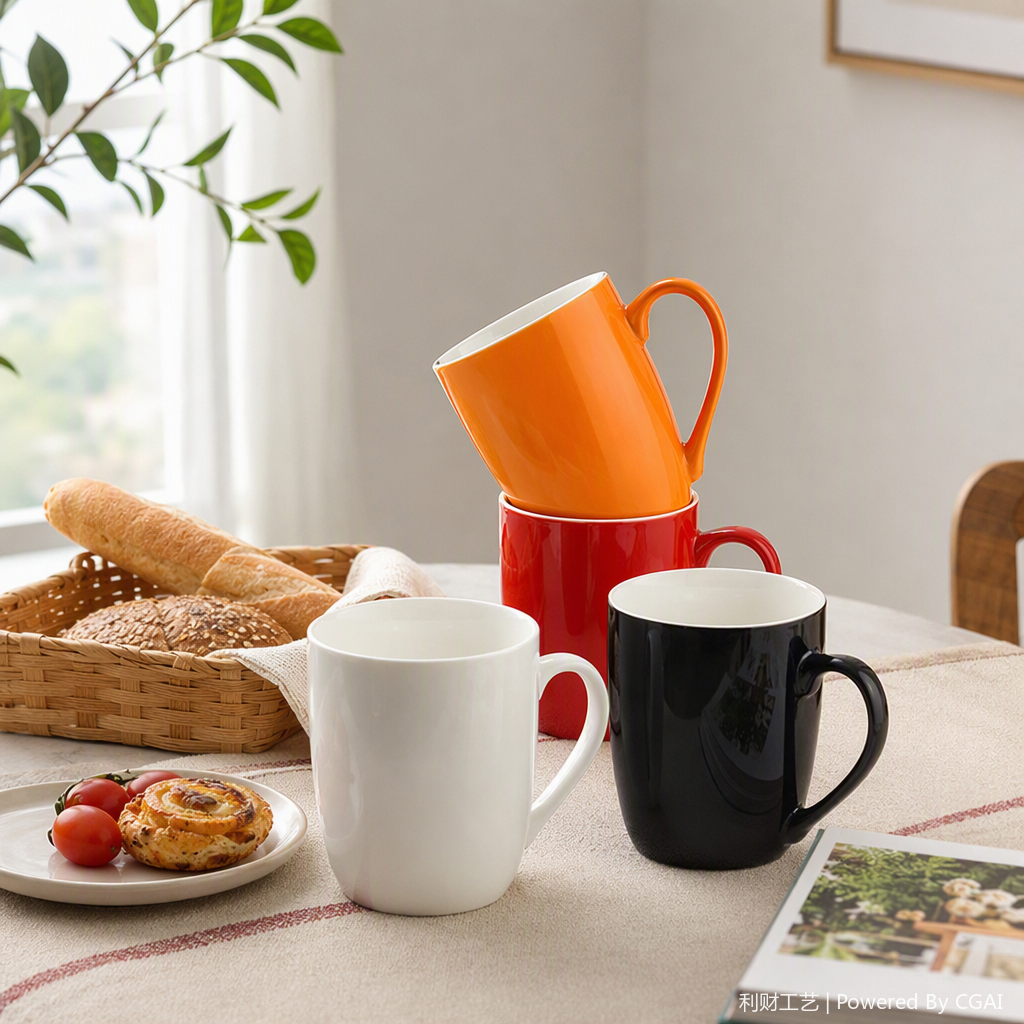 Taza de cerámica creativa hogar diario beber agua café y té juego simple moda oficina estudiante regalo details Picture