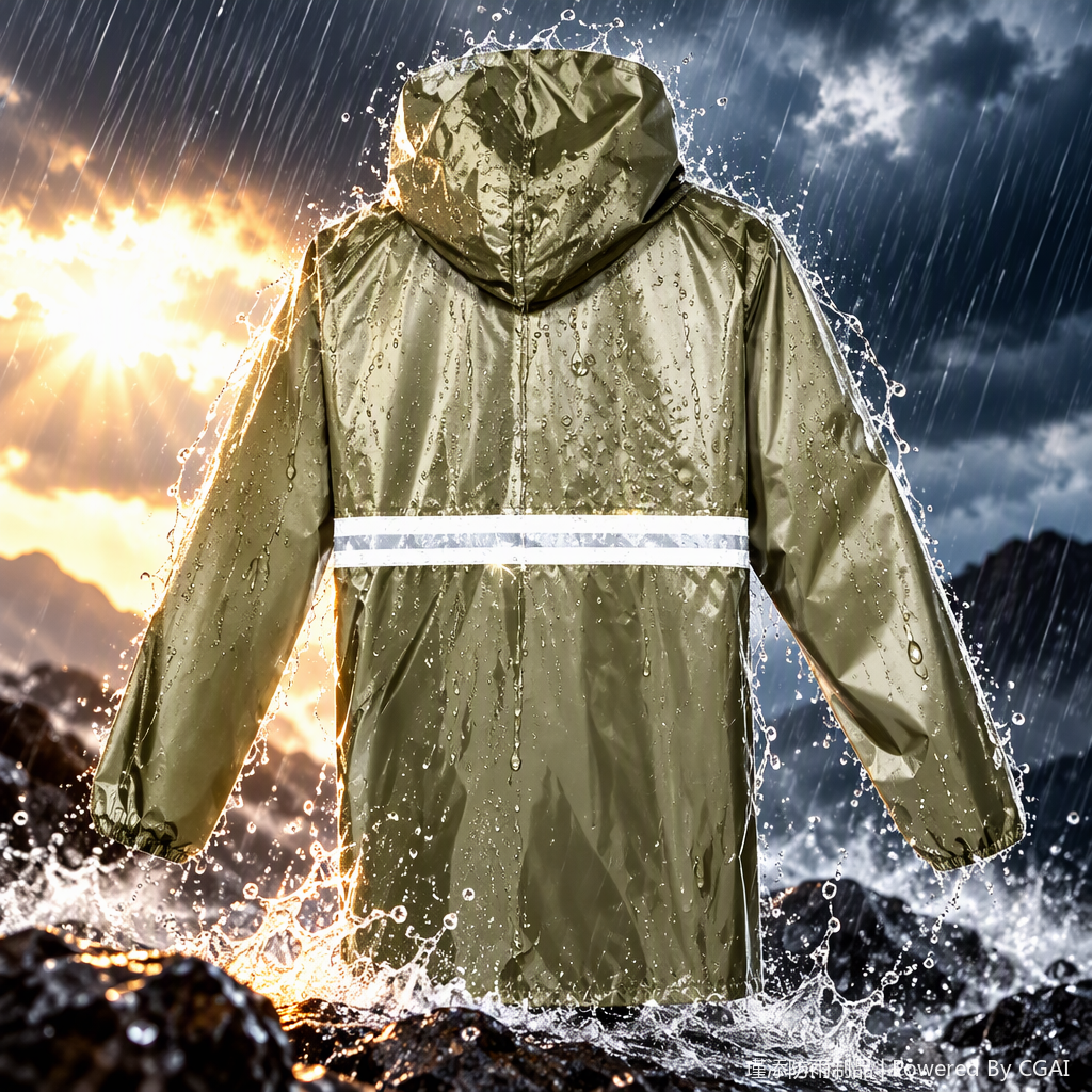 Windproof and waterproof one-piece raincoat, outdoor rain cover, rain, wind and sun protection, suitable for both men and women, lightweight and portable rain gear Application Scenario