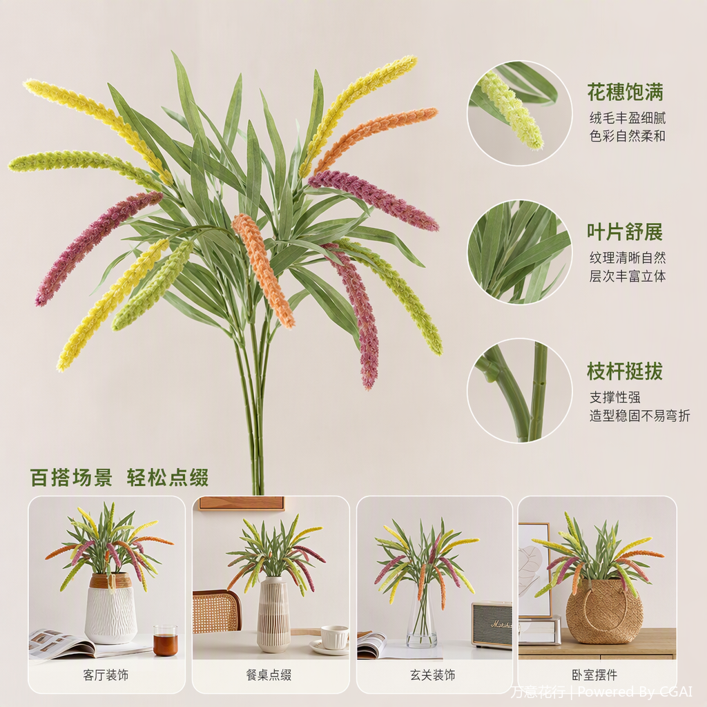 Decoración del hogar simulación de flores flores de plástico arte de la flor sala de estar dormitorio decoración de escritorio artículos de decoración del hogar Specification image