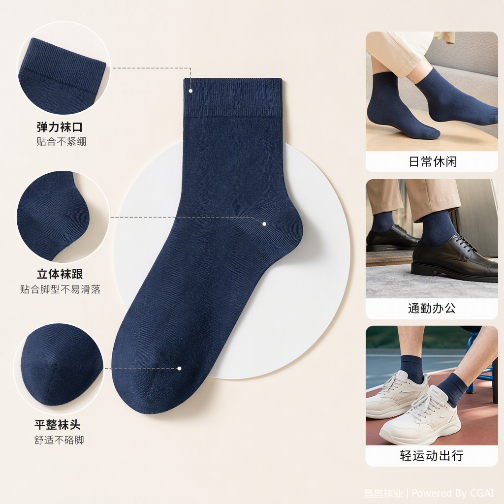 Cómodo deporte casual calcetines de algodón unisex transpirable sudor absorbente slim calcetines deportivos traje details Picture