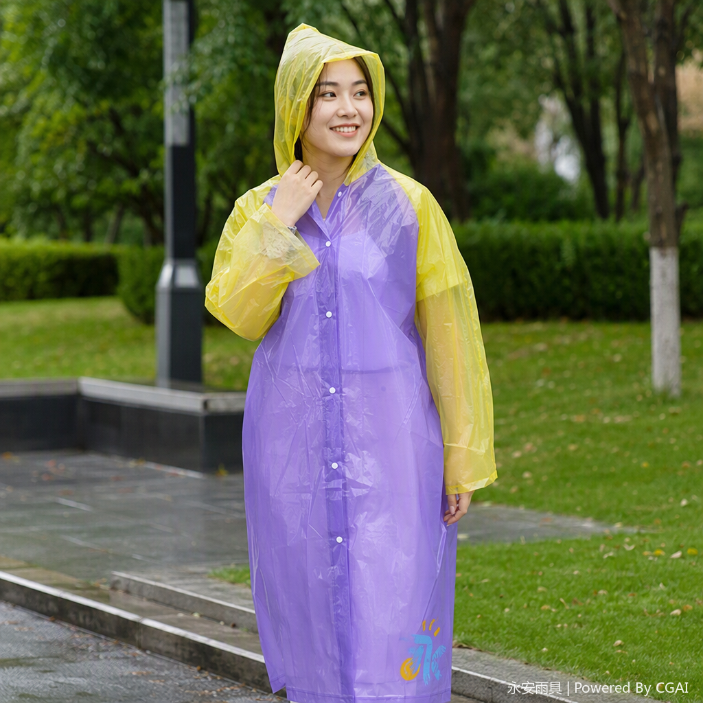 Waterproof and windproof one-piece raincoat, suitable for both men and women, outdoor rain cover, rainproof suit, sun protection, dust-proof, lightweight and portable, with various styles Specification image