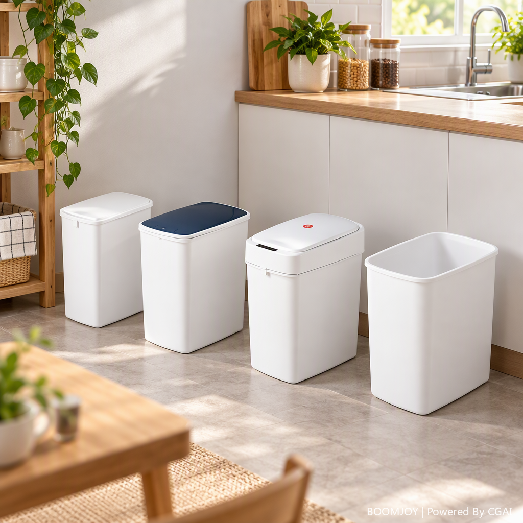 The multi-functional household trash can, large-capacity plastic storage bucket for kitchens and bathrooms, is simple, environmentally friendly and durable Item Picture