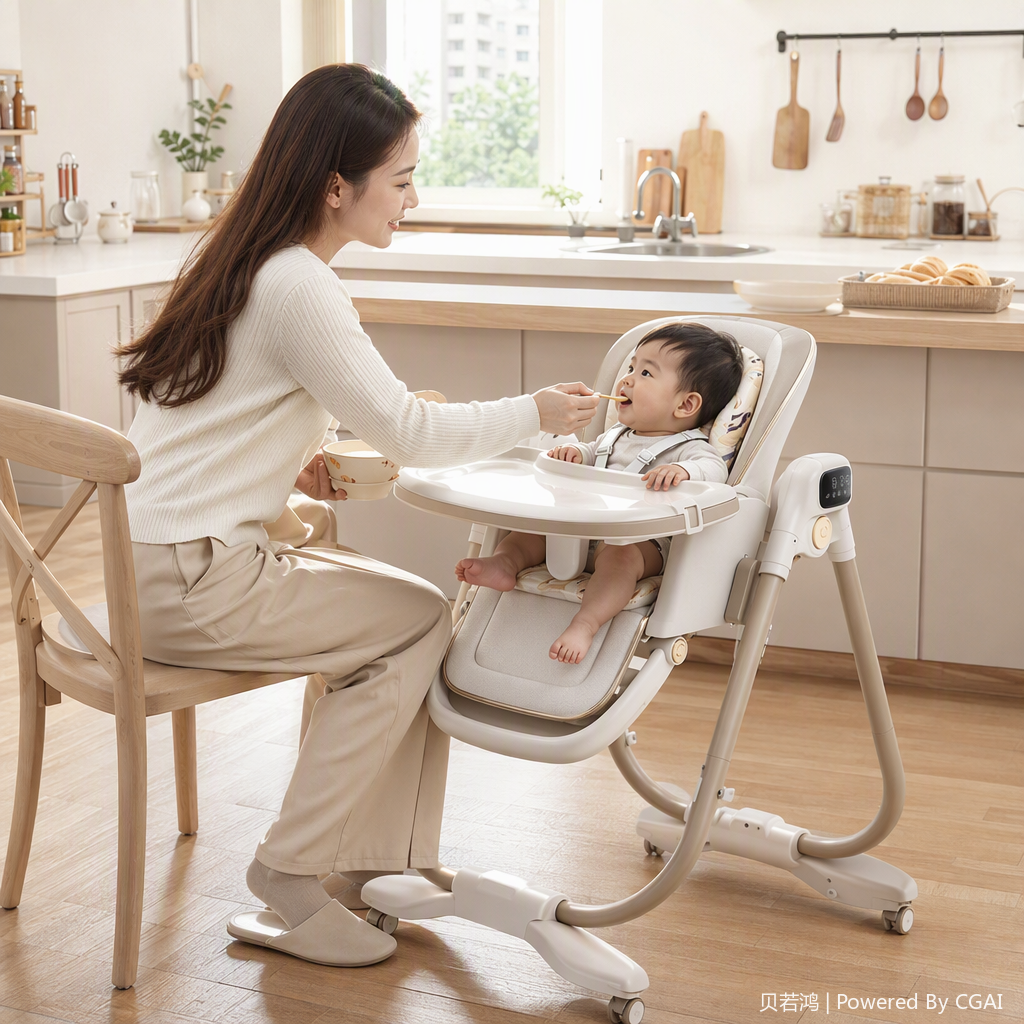 Silla de comedor multifuncional para niños bebé ajustable asiento de seguridad antideslizante silla de comedor para bebés y niños con respaldo portátil Item Picture