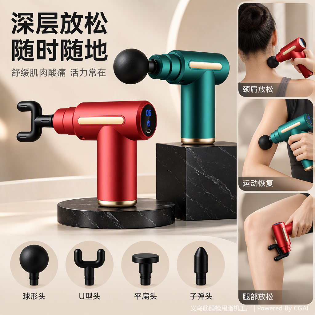 Multi-functional portable fascia relaxation device, massager, deep muscle therapy, household appliances, health care equipment Application Scenario
