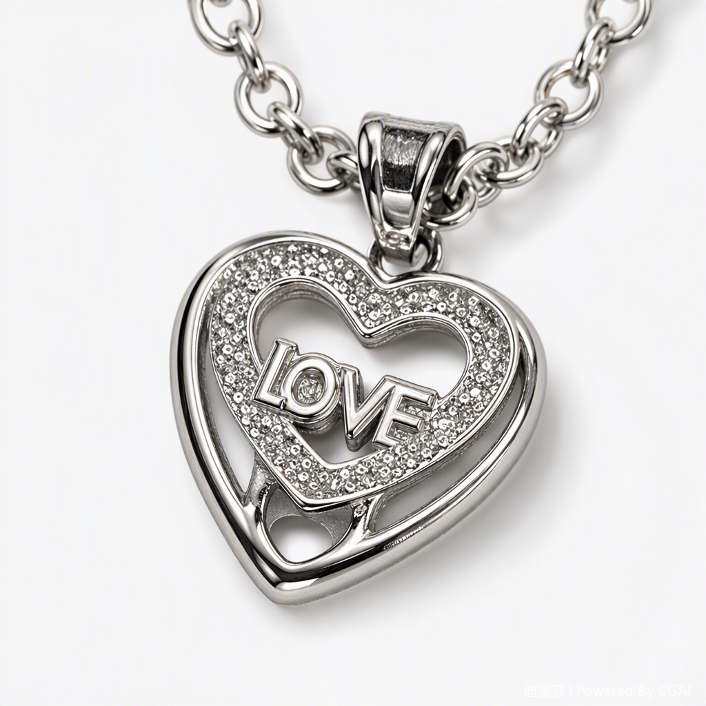Fashionable silver heart-shaped pendant necklace for women, simple and versatile Korean style trendy accessory gift Application Scenario