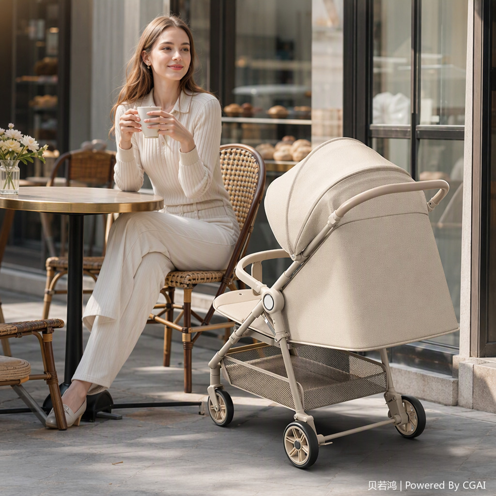 Multi-functional baby stroller, lightweight folding stroller, baby seat, infant stroller, children's push stroller Application Scenario