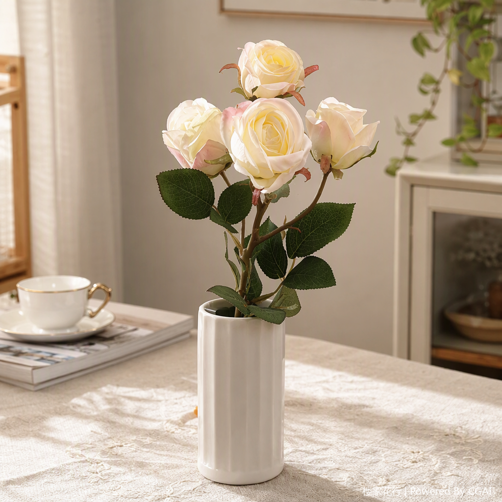 Oficina simulación de escritorio arte de flores rosas piezas culturales y creativas jardinería decoración decoración espacio hermoso y duradero