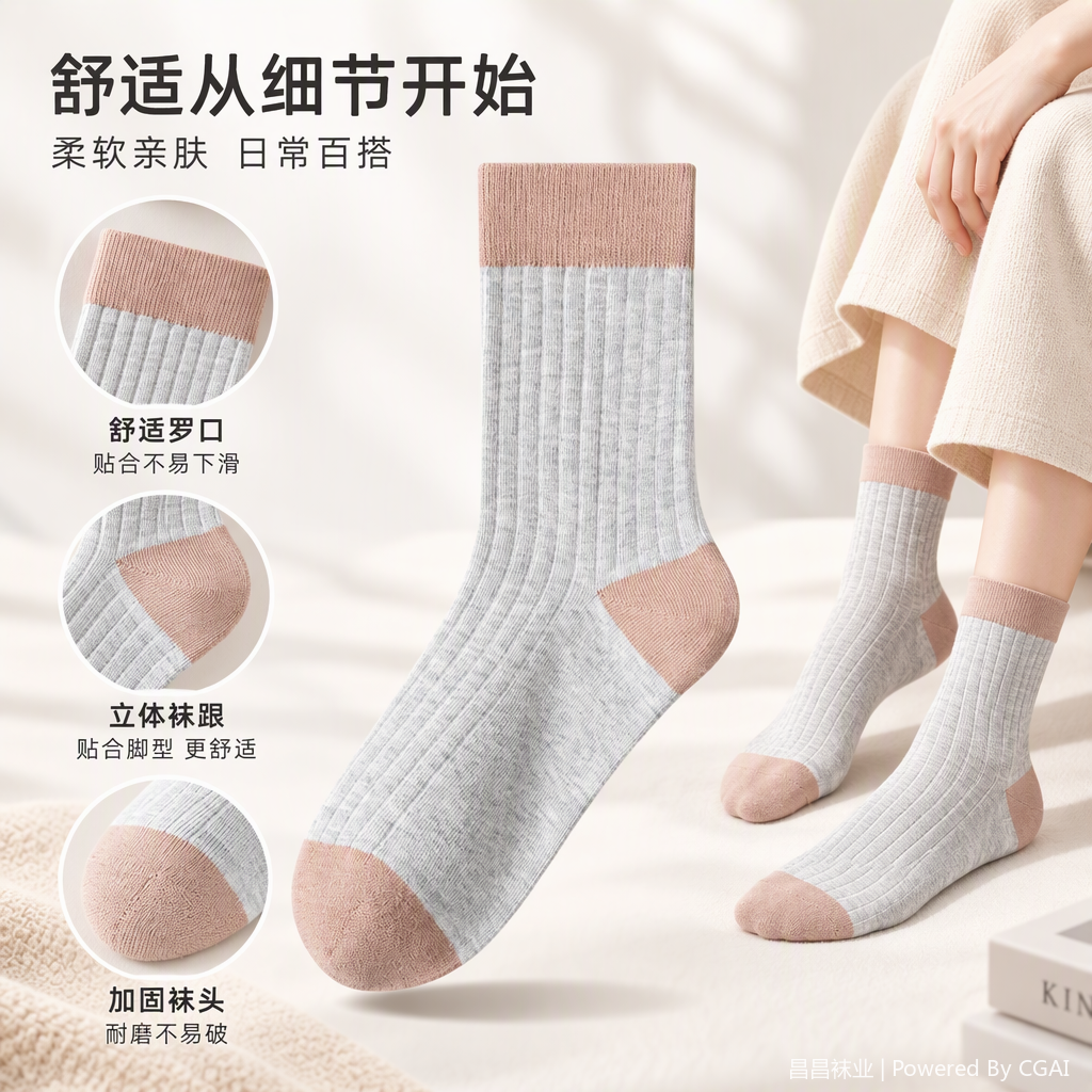 Cómodo respirable heap heap calcetines para mujeres versión coreana versátil calcetines deportivos casuales tendencia versátil calcetines cortos para estudiantes Item Picture