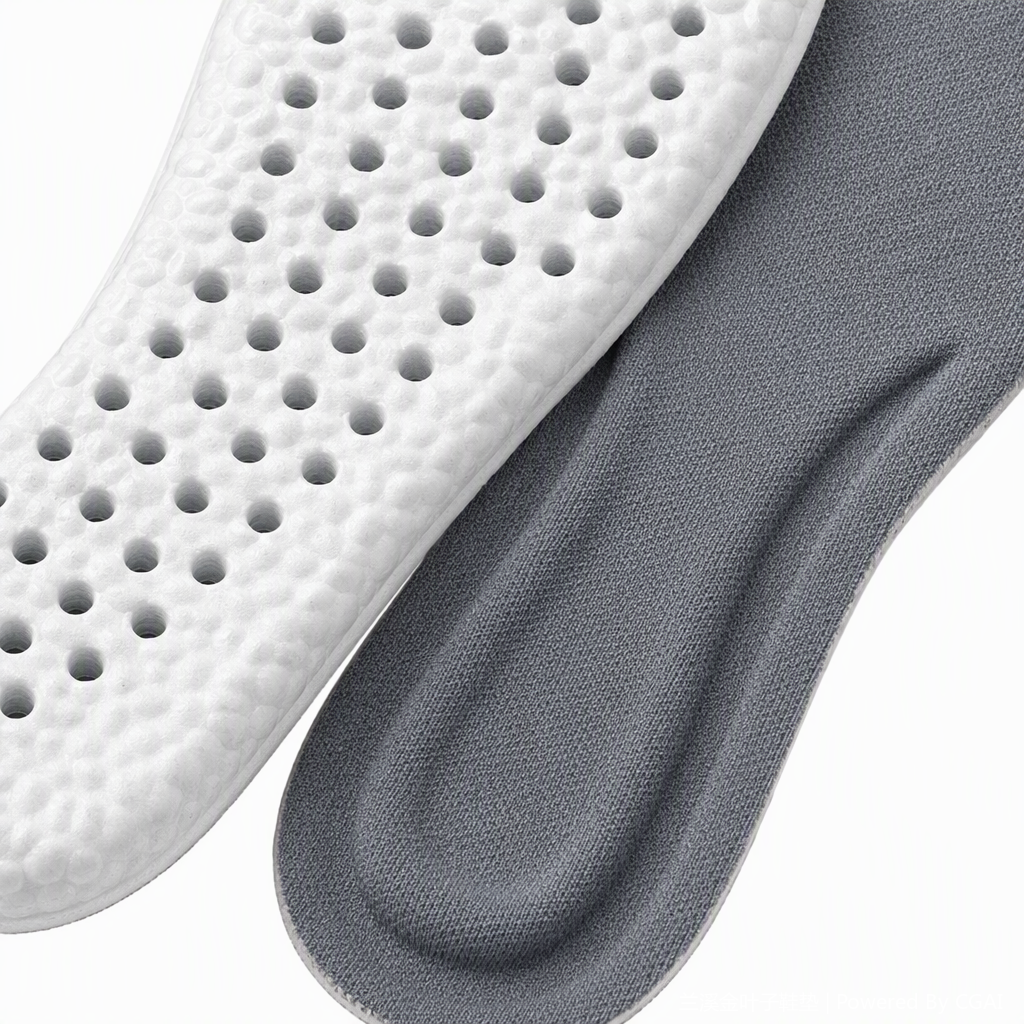 Breathable honeycomb white insoles, grey fabric comfortable and pressure-reducing sports and casual insoles, foot pads Application Scenario