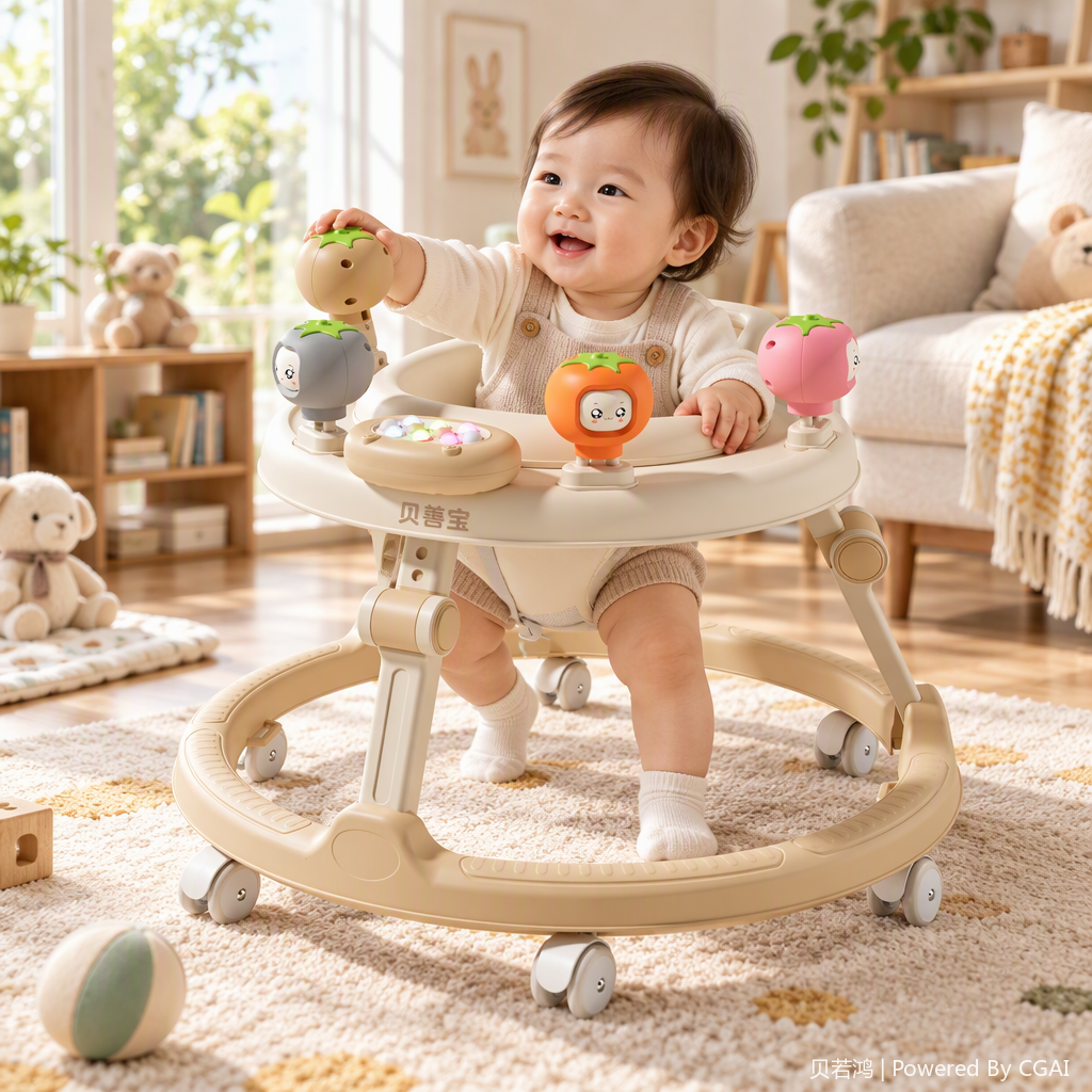 Andador multifuncional para niños bebé carro de educación temprana trolley para niños buggy con música asiento de seguridad antideslizante correa de seguridad productos de cama para niños productos para madres y bebés coche de equilibrio Specification image