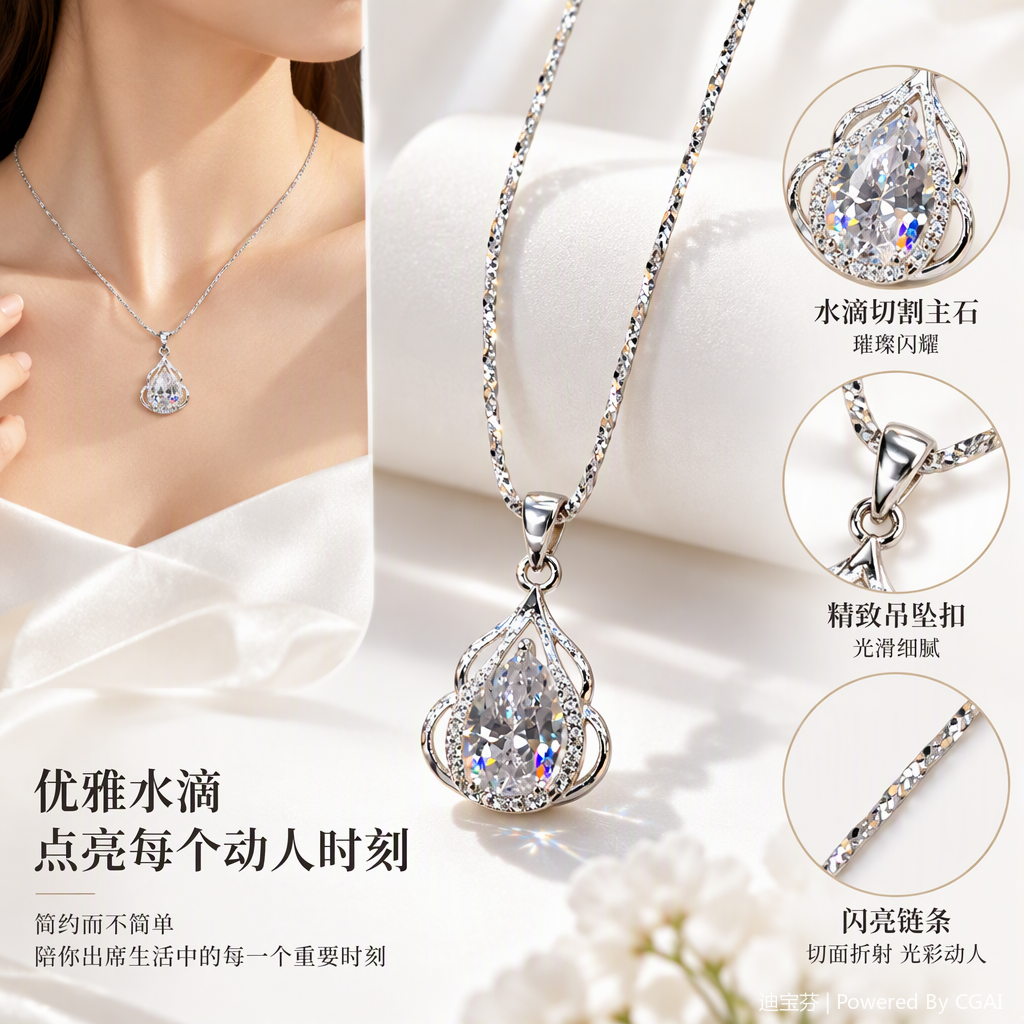 Fashionable silver 925 sterling silver necklace, a simple and versatile women's trendy accessory, an elegant style for gifting