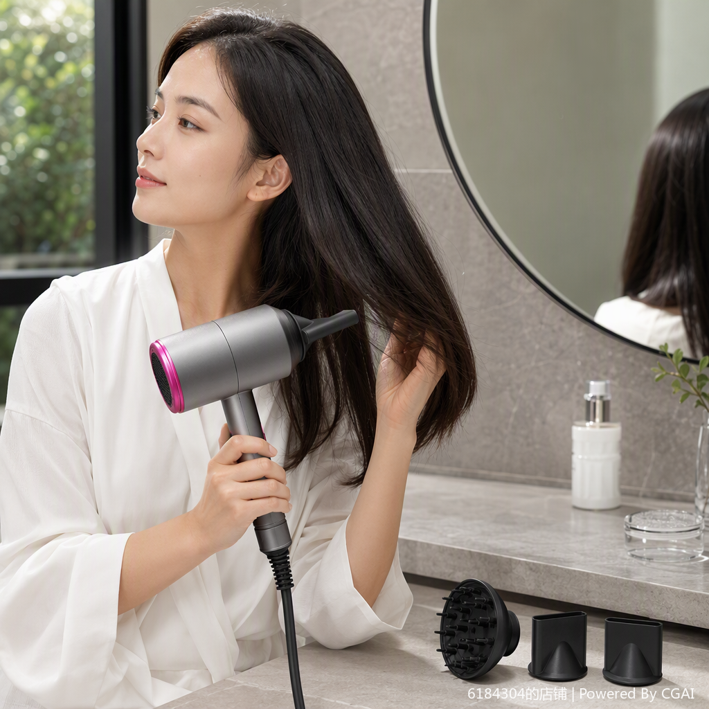 وتطبق الرياح الحرارية الباردة والمبسطة المحمولة على محمولة على مجفف الشعر المنزلي المتعدد الوظائف والشعر الجاف والشعر السالب Specification image
