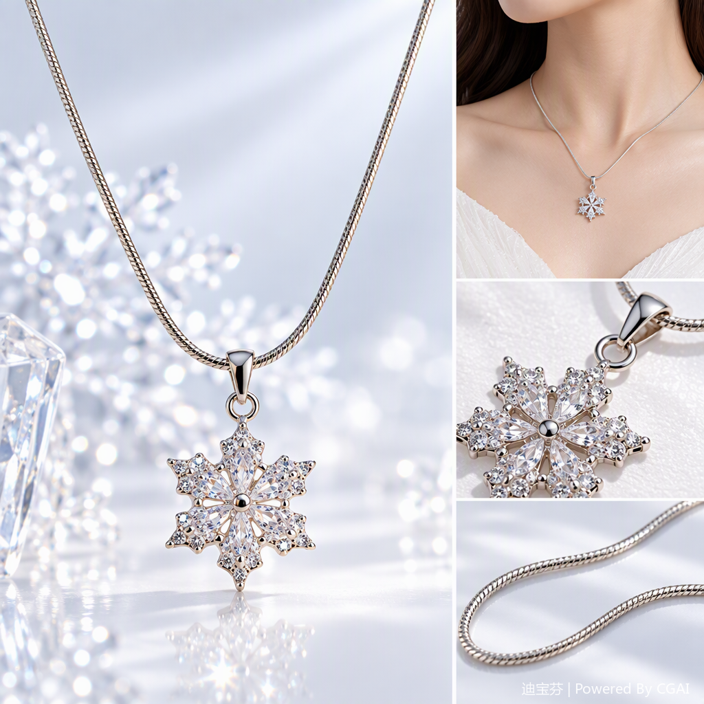 Plata nieve colgante collar mujer versión coreana simple y versátil moda personalidad accesorios regalo para novia
