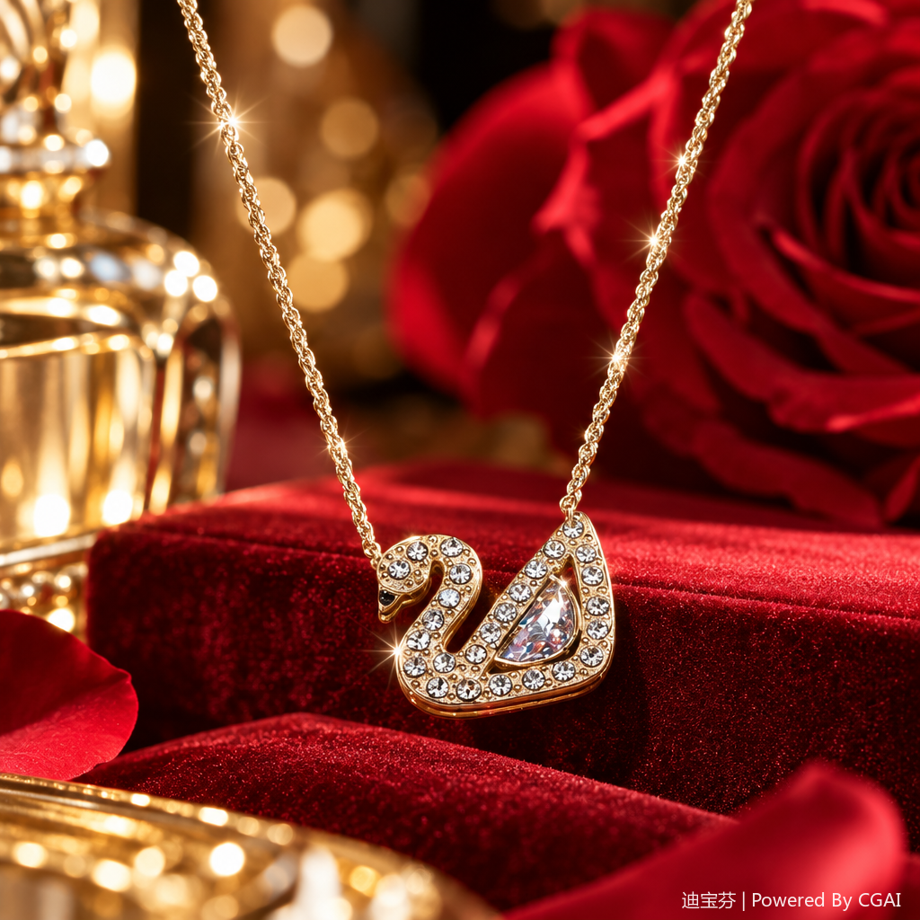 الورد الازياء، قلادة مصنوعة من الاوز، قلادة أنيقة من الزينة النسائية Specification image